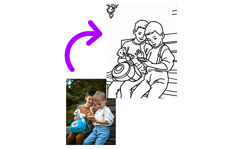 Trasformare una foto in un disegno di un ritratto